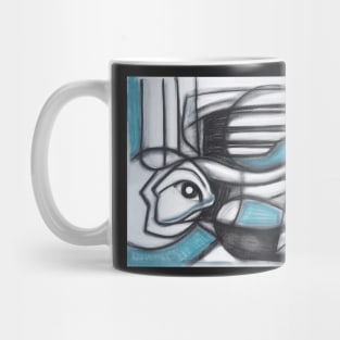 Abstract angel charcoal and chalk illustration Mug